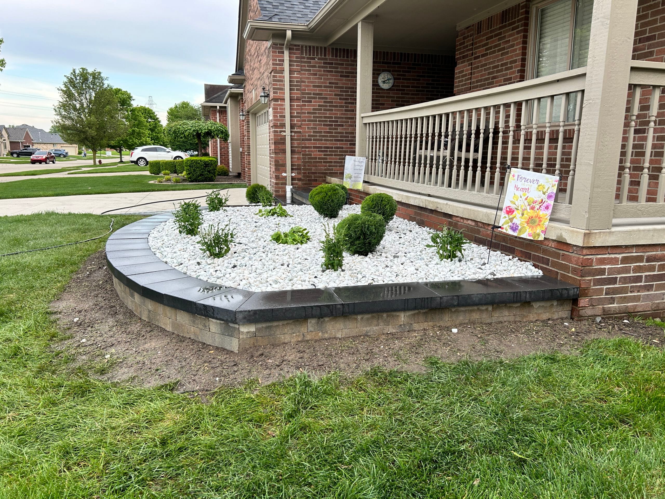Before — Retaining Wall & Garden